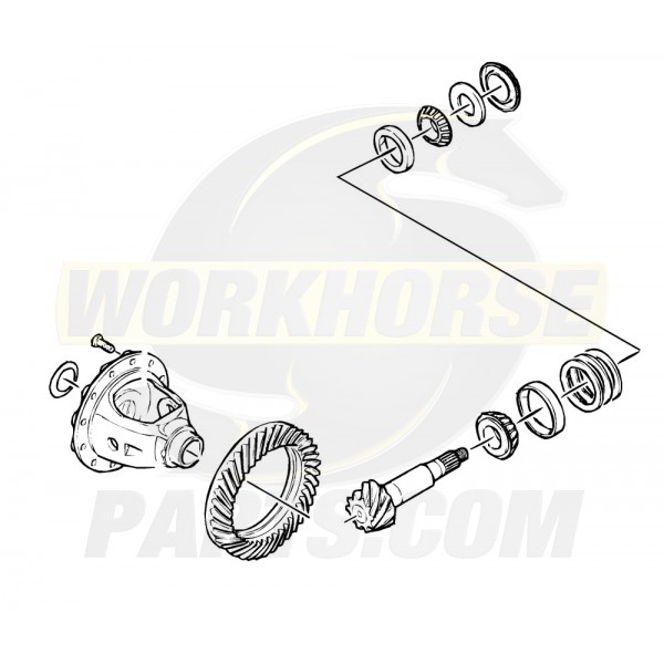 W8001467  -  Kit - Ring Gear and Pinion with Shims and Bearings (Dana 80 - 4.63 Ratio)