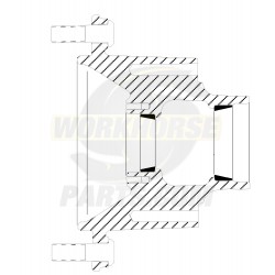 W8002205  -  Front Wheel Hub (w/ Wheel Studs, No Bearings)