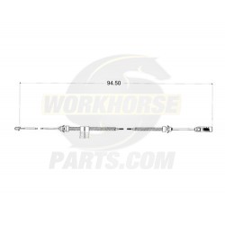 15022040  -  Cable Asm - Park Brake Front (Foot Apply) 