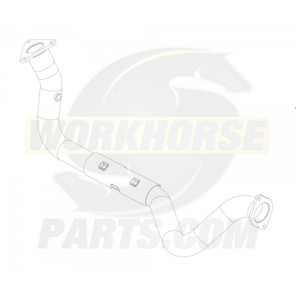W0013877  -  Pipe Asm - Exhaust Manifold Left Hand