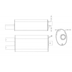 W0013961  -  Muffler Asm - Exhaust (w/ Hangers)