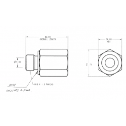 W0009669  -  Adapter - PS Pump, Straight (M18x1.5 to 08 Quick-Loc)