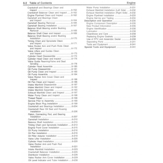 1998 Chevrolet P Series 4.3L V6 Engine Mechanical, Cooling and Exhaust Service Manual Download