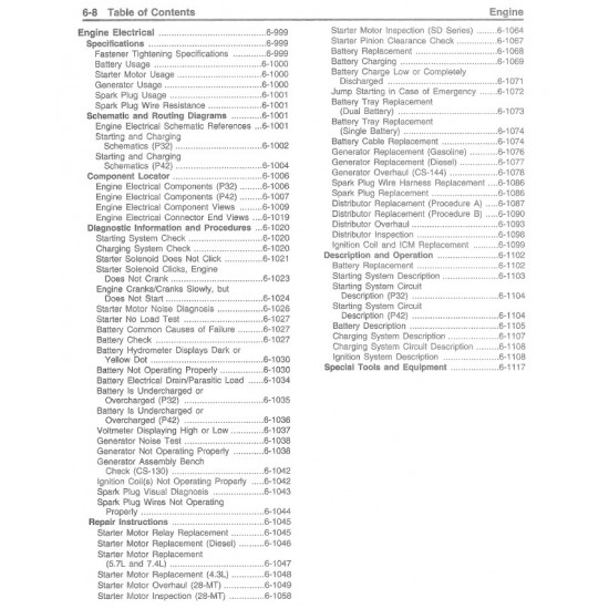 1998 Chevrolet P Series Engine Electrical Service Manual Download
