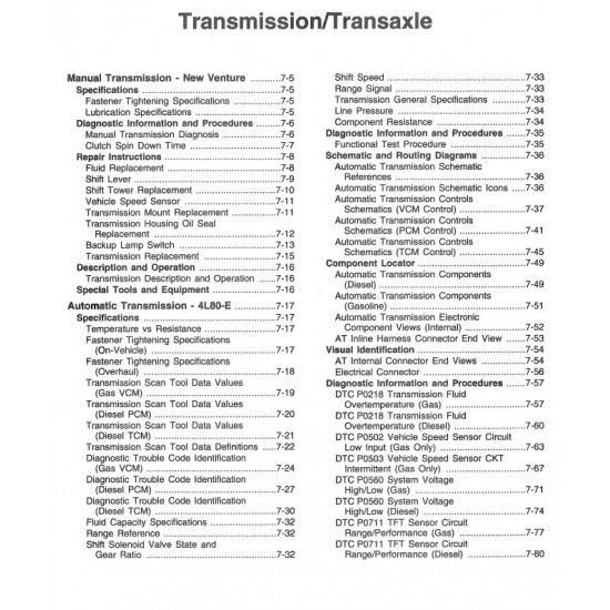 1998 Chevrolet P Series Transmission Service Manual Download