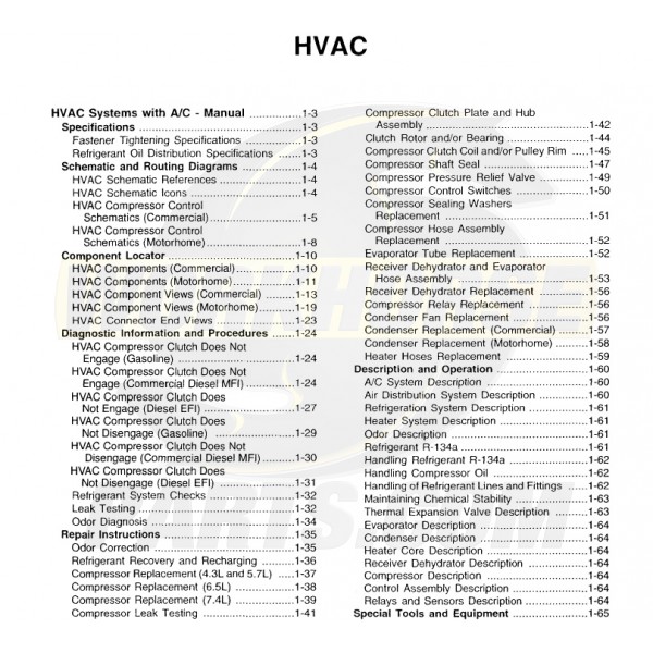 2010-2011 Workhorse HVAC Service Manual Download