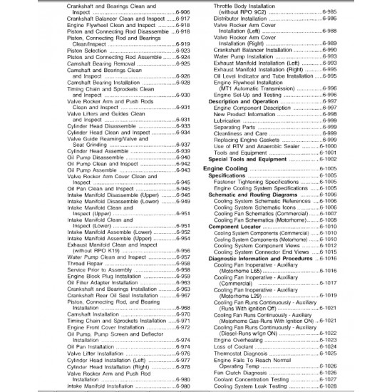 1999-2003 Workhorse Engines Service Manual Download