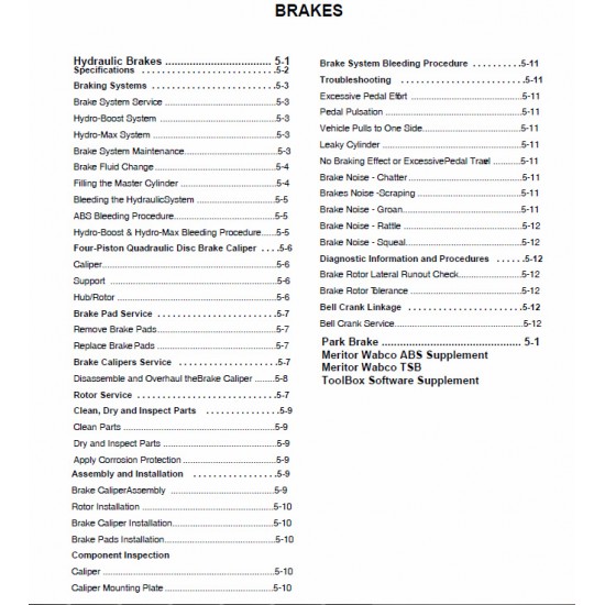2004-2005 Workhorse Brakes Service Manual Download