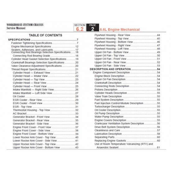 2005-2007 Workhorse LF72 Engine Mechanical Service Manual Download 2005-2007 Workhorse LF72 Engine Mechanical Service Manual Download