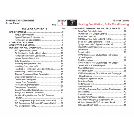 2007-2009 Workhorse W-Series HVAC Service Manual Download