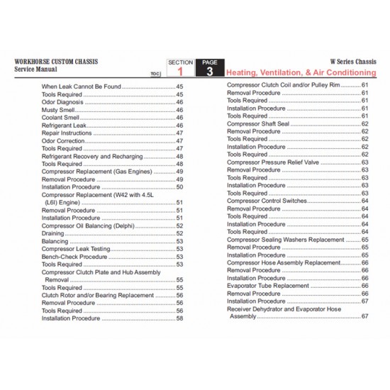 2007-2009 Workhorse W-Series HVAC Service Manual Download