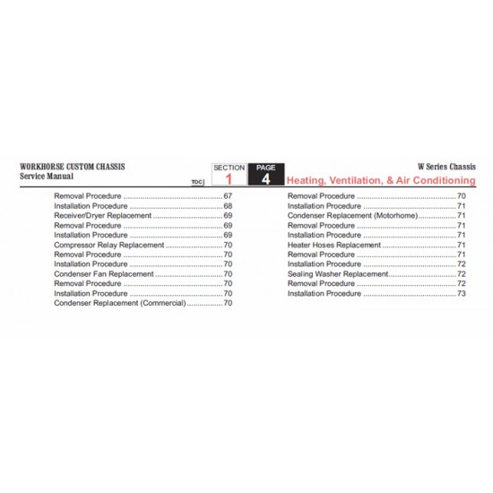 2007-2009 Workhorse W-Series HVAC Service Manual Download