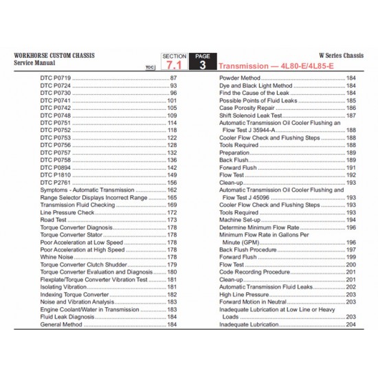 2007-2009 Workhorse W-Series Hydra-Matic (4L80-E & 4L85-E) Transmission Service Manual Download