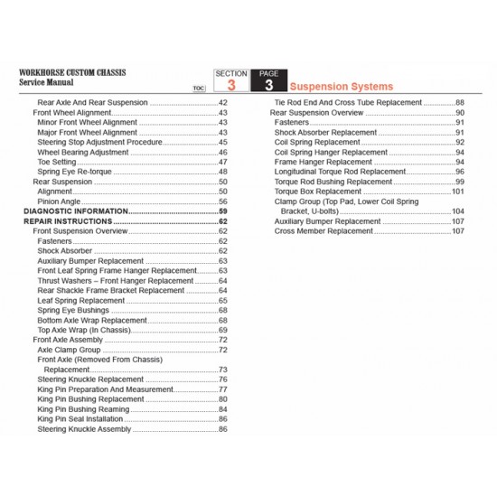 2007-2008 Workhorse R26 UFO Suspension Service Manual Download