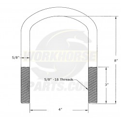 UBW22F  -  Extended Front U-Bolt for Workhorse W-Series RV's