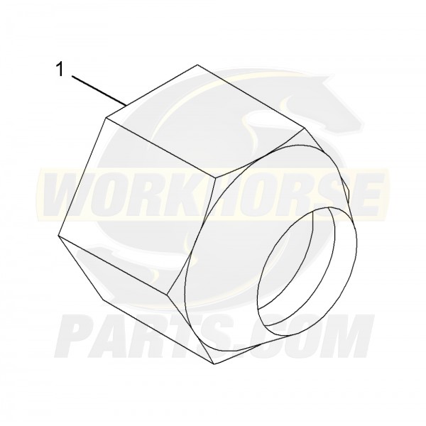00334387 Nut Hex Head Wheel, 9/16"18 Workhorse Parts