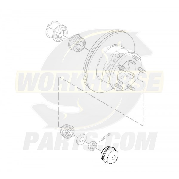 15972552  -  Cap - Front Wheel Bearing Lubrication