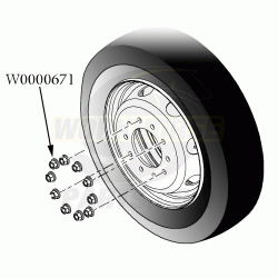 W0000671 - W-series Lug Nut