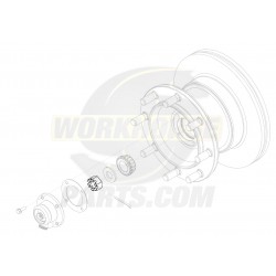 W8000021  -  Nut - Front Wheel Bearing (Spindle Nut) 