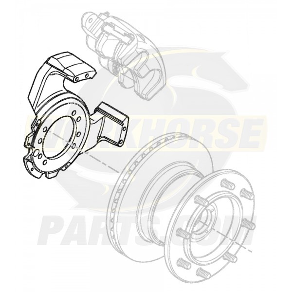 W8000370 Torque Plate Brake Caliper Mount ZOHT, LH Workhorse Parts