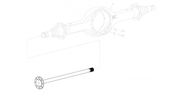 W8001158 - Axle Shaft - Right Hand (Short - 37.834 