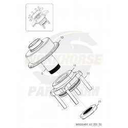 W8002483 - Hub & Spindle Assembly (JM6 Brake Code)