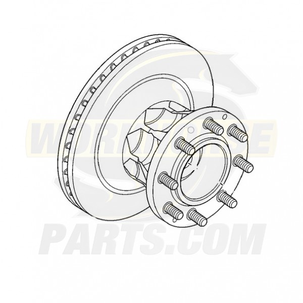 W8810510 - Front Brake Rotor w/ Hub & Exciter Ring (JB8 - Disc/Drum w/ IFS)