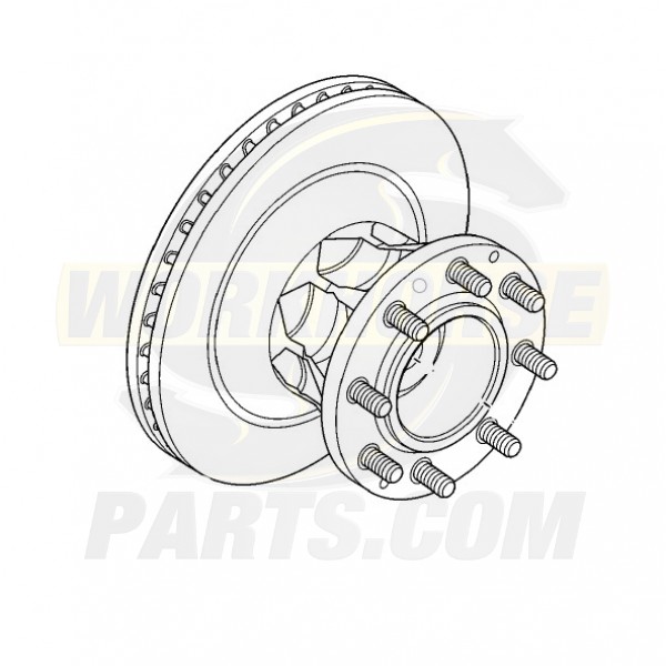 W8810510  -  Front Brake Rotor w/ Hub & Exciter Ring (JB8 - Disc/Drum w/ IFS)