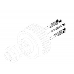 W8810703  -  Stud - Rear Wheel (Dual Rear Wheel Chassis w/ Drum)