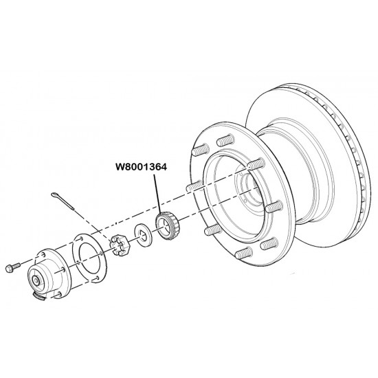 W8001364-B - Front Wheel Outer Bearing (Bearing Cone Only - Race Sold Separately) W8001364-B - Front Wheel Outer Bearing (Bearing Cone Only - Race Sold Separately)