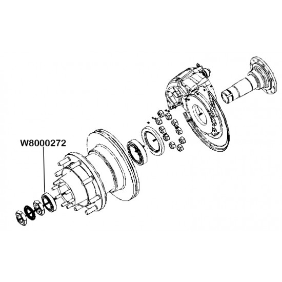 W8000272-R - Rear Wheel Outer Race (Bearing Cup Only - Bearing Sold Separately)