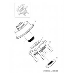 W8002483 - Hub & Spindle Assembly (JM6 Brake Code)