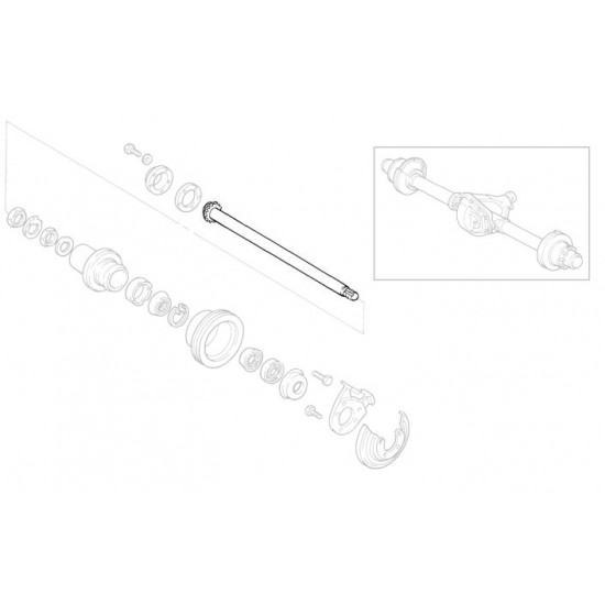 12389923  -  Shaft - Rear Axle