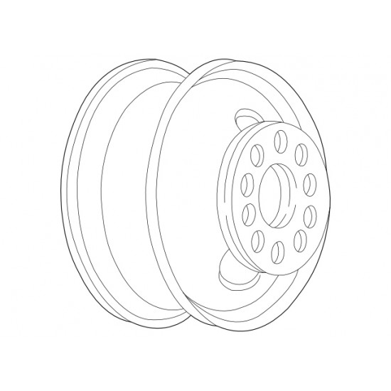 W0002405  -  Wheel Asm - 19.5x6, Offset 5.0, 8 Hole, White