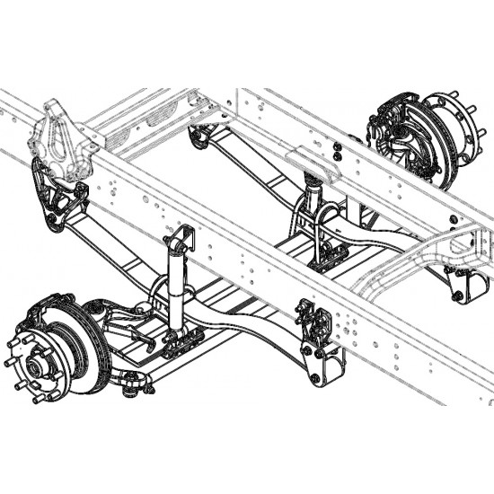 W0008278  -  Axle Asm - Front (9500 Lbs)(i-beam)(70mm Quadraulic)