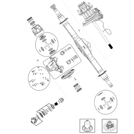 W0010800  -  Axle Asm Rear 