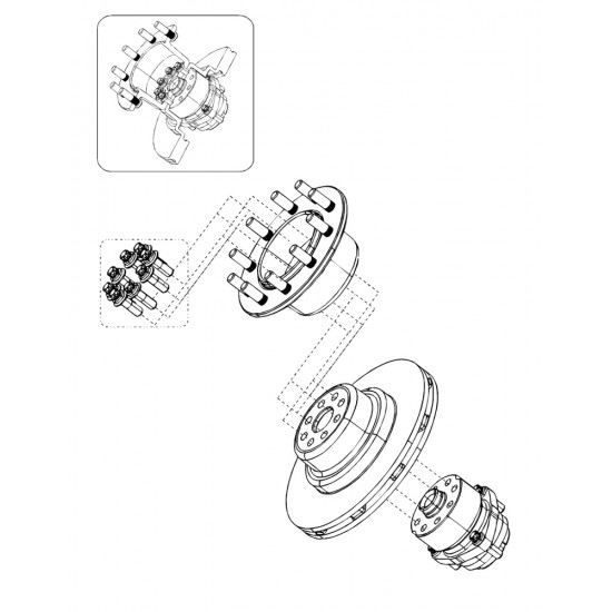 W8002868  -  Hub - Spindle, Rotor Asm (2x52mm Brake)