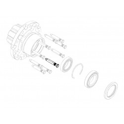 W8003802  -  Rear Wheel Stud - Dual Rear Wheels (JM6 - 68mm Calipers)