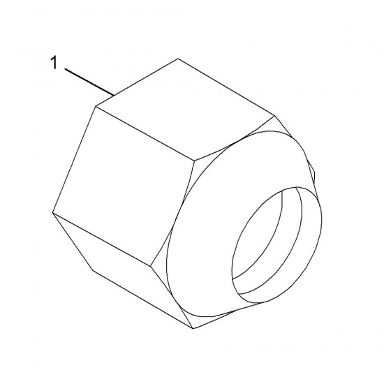W8835511  -  Nut - Hex Head Wheel, 9/16"-18