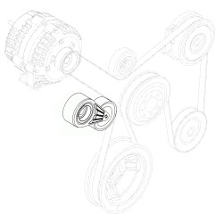 W8832437  -  Workhorse Automatic Belt Tensioner with Pulley (L18 - 8.1L)