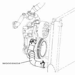 W0009606  -  Lower Radiator Hose (2007+ 8.1L W22/W22/W62)