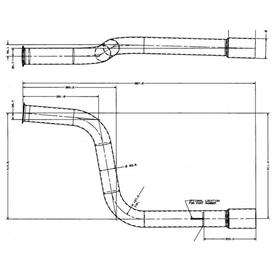 W0000936  -  Down Pipe Asm - Heavy Duty (L4B - 3.9L Cummins)