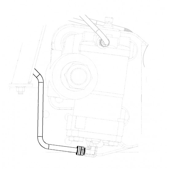 W0004761  -  Hose - Steering Gear to Brake Booster