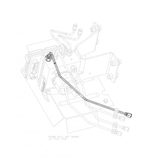 W0010599  -  Hose Asm - Brake Pressure Modulator Valve Out, Front, Rh 