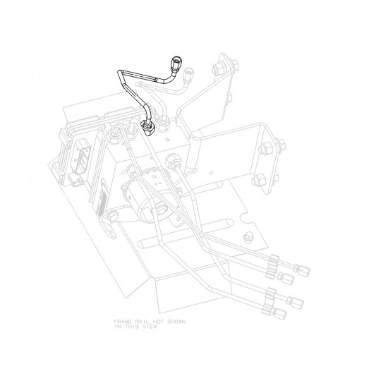 W0010601  -  Hose Asm - Brake Pressure Modulator Valve Out, Rear, Rh