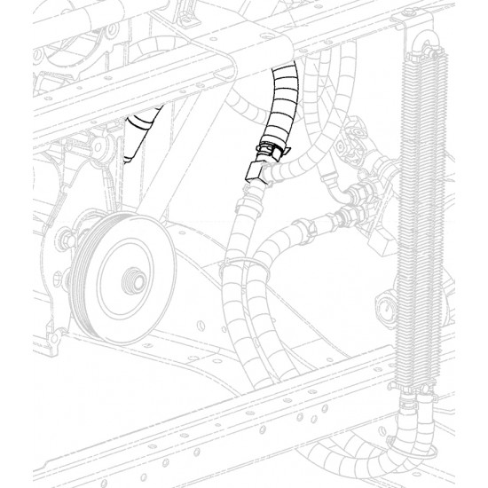 W0010748  -  Hose Asm - Power Steering Pump Inlet (Pump to Fluid Cooler Outlet Hose)