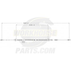 15022039  -  Cable Asm - Park Brake Front (Approx 98" Length)