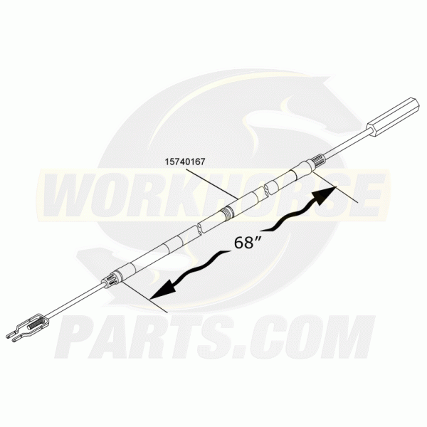 15740167 - P-series Park Brake Cable 68" Length