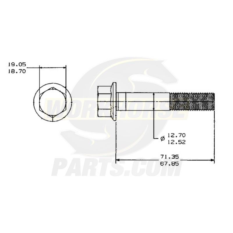 29536847 - Bolt-prop Shf Park Brk - Workhorse Parts