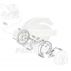 FRN280A  - Manual Park Brake Complete Backing Plate Asm